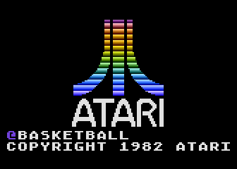 RealSports Basketball title screen for Atari 5200